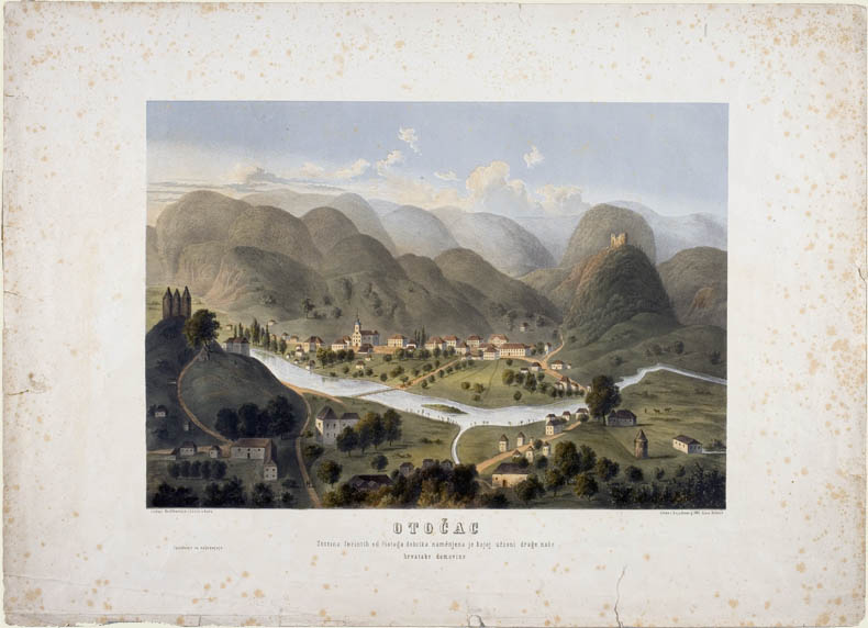 Otočac. Mjesto s utvrdom Fortica, 1861.