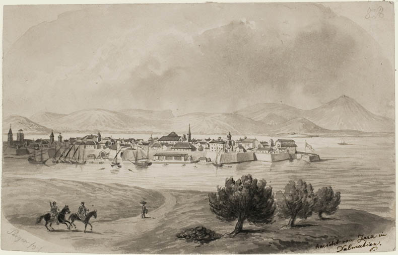Zadar. Panorama grada, 1820-1840